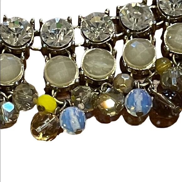 Loft silver tone rhinestone bib necklace - Picture 5 of 7